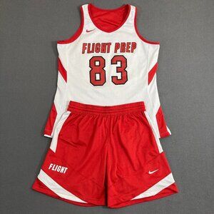 Nike Team Flight Prep Women’s Large Red Reversible Jersey and Shorts Basketball